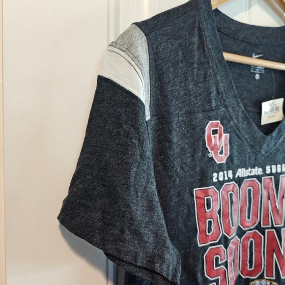 Nike Oklahoma University 2014 Sugar Bowl Shirt Womens XL Grey OU Short Sleeve - Picture 6 of 9